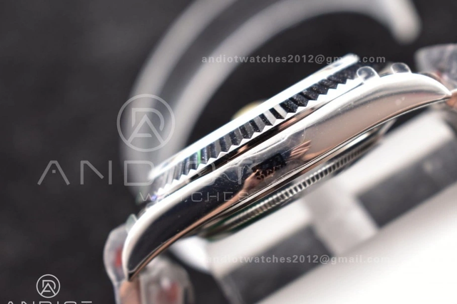 710 GMF Arabic A3255 Steel Dial Cozy Markers SS Blue V on DayDate President Bracelet 40 Iced 904L 1025